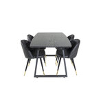 Rectangular dining set (inca, velvet)