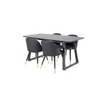 Rectangular dining set (inca, velvet)