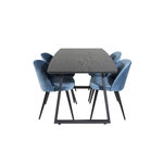 Rectangular dining set (inca, velvet)