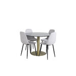 Round dining set (estelle, polar)