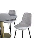 Round dining set (estelle, polar)