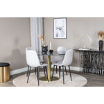 Round dining set (estelle, polar)