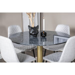 Round dining set (estelle, polar)