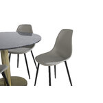 Round dining set (estelle, polar)