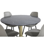 Round dining set (estelle, polar)