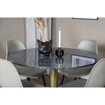 Round dining set (estelle, polar)