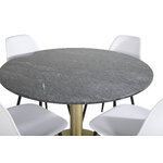 Round dining set (estelle, polar)