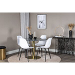 Round dining set (estelle, polar)