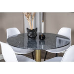 Round dining set (estelle, polar)