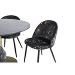 Round dining set (estelle, velvet)