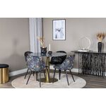 Round dining set (estelle, velvet)