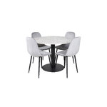 Round dining set (estelle, polar)