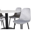 Round dining set (estelle, polar)