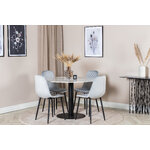 Round dining set (estelle, polar)