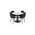 Round dining set (estelle, polar)