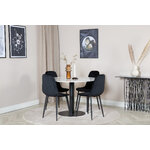 Round dining set (estelle, polar)