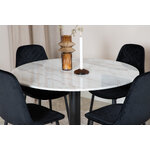 Round dining set (estelle, polar)