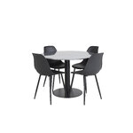 Round dining set (estelle, polar)