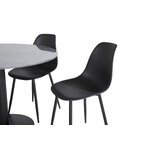 Round dining set (estelle, polar)