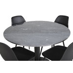 Round dining set (estelle, polar)