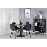 Round dining set (estelle, polar)