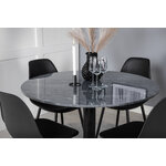 Round dining set (estelle, polar)