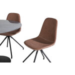 Round dining set (estelle, polar)