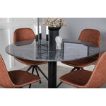 Round dining set (estelle, polar)