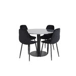 Round dining set (estelle, polar)