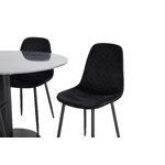 Round dining set (estelle, polar)