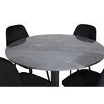 Round dining set (estelle, polar)