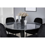 Round dining set (estelle, polar)