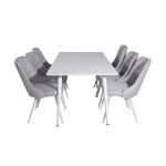 Rectangular dining set (polar, velvet deluxe)