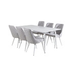 Rectangular dining set (polar, velvet deluxe)