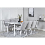 Rectangular dining set (polar, velvet deluxe)