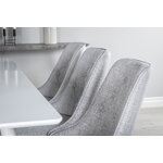 Rectangular dining set (polar, velvet deluxe)