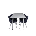 Rectangular dining set (polar, velvet)