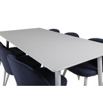 Rectangular dining set (polar, velvet)