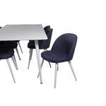 Rectangular dining set (polar, velvet)