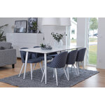 Rectangular dining set (polar, velvet)