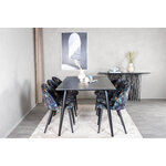 Rectangular dining set (dip, velvet)