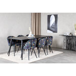 Rectangular dining set (dip, velvet)