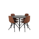 Round dining set (dip, polar)