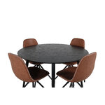 Round dining set (dip, polar)