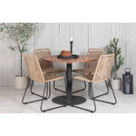 Apaļš dārza mēbeļu komplekts (gultiņa, Lindos)