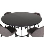 Round dining set (copenhagen, velvet)