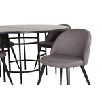 Round dining set (copenhagen, velvet)