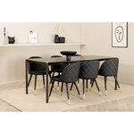 Rectangular dining set (pelle, velvet)