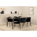 Rectangular dining set (pelle, wrinkles)