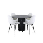 Round dining set (marbs, polar)